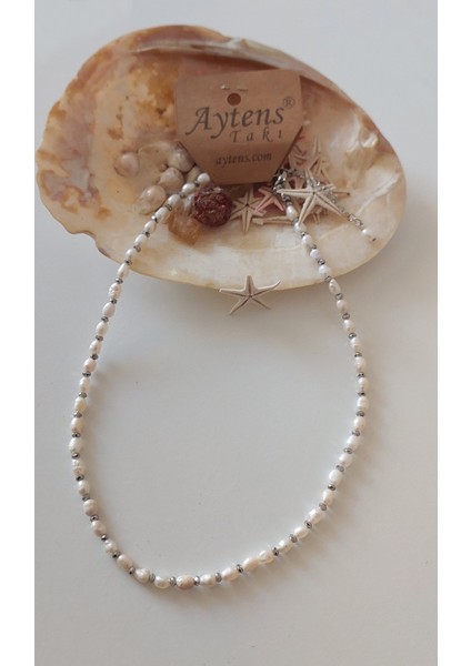 Doğal Inci ve Paslanmaz Çelik Detaylı Kolye fırsatları