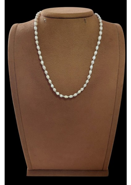 Doğal Inci ve Paslanmaz Çelik Detaylı Kolye indirimleri