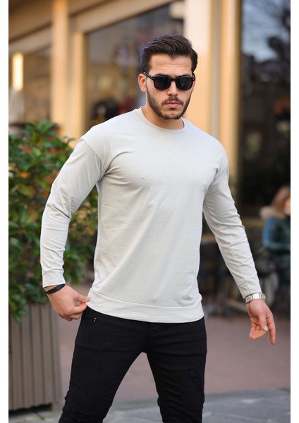 Sıfır Yaka Oversize Sweatshirt