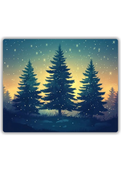 Kar Yağışı Temalı Mouse Pad 18X22 cm