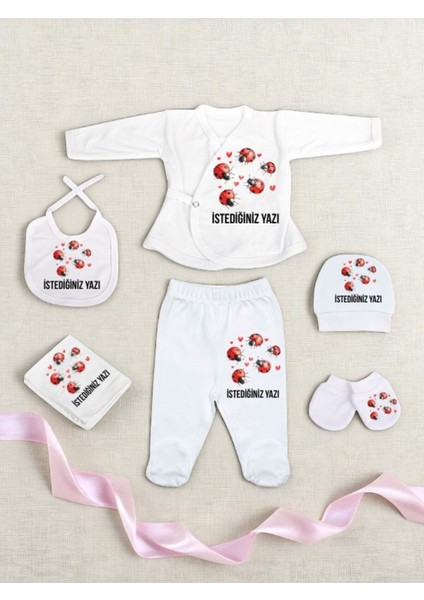 Kalpli Uğur Böceği Bebek Hastane Çıkışı Kız Bebek Erkek Bebek Hastane Çıkışı Yenidoğan Bebek Kıyafet