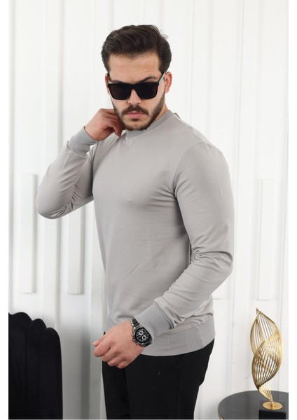 Erkek Kompakt Pamuklu Slim Fit Sweatshirt modelleri