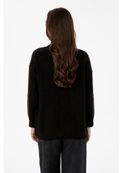 Kadın Siyah Kazak /triko 50309658-VR046 indirimleri