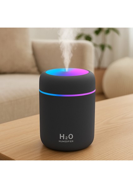 💧 Rgb Işıklı H2O Mini Nemlendirici – Sessiz Ultrasonik Buhar Makinesi, USB Şarjlı, Gece Lambalı Aroma Difüzör (Beyaz / Siyah) fırsatları