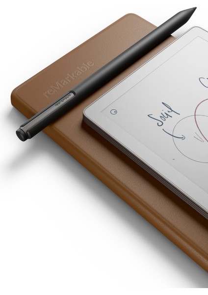 Paper Pro Move + Marker Plus Kalem + Premium Deri Kahverengi Kılıf