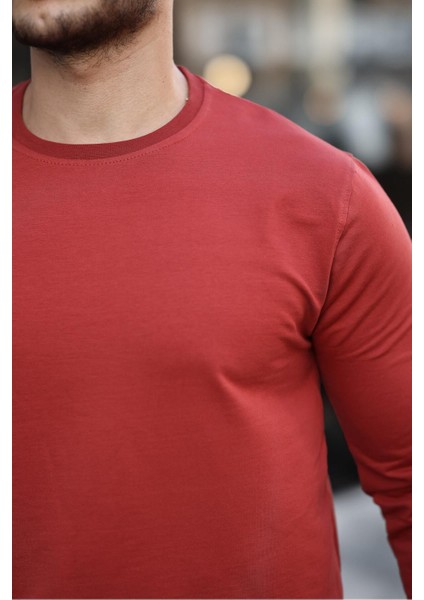 Erkek Kompakt Pamuklu Slim Fit Sweatshirt fiyatları