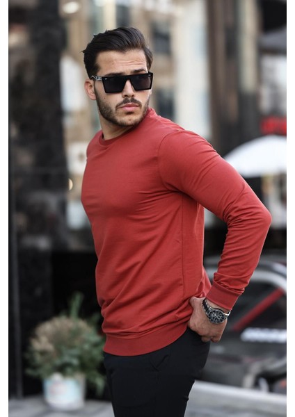 Erkek Kompakt Pamuklu Slim Fit Sweatshirt modelleri