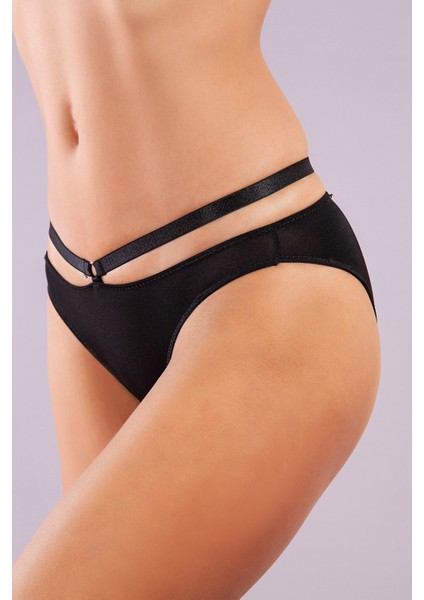 Gorbus Mini Slip, Kadın Micro Bel Şeritli Siyah Renkli Külot fiyatları