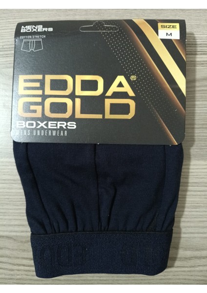 Gold Penye Kumaş Likralı Erkek Boxer - Lacivert - Medium - 4lü fiyatları