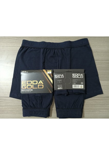 Gold Penye Kumaş Likralı Erkek Boxer - Lacivert - Medium - 4lü fırsatları