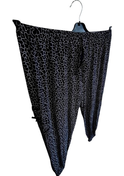 Kadın Bayan Battal Büyük Beden Viskon Süet Kumaş Bel Lastikli Eşofman Pijama Altı Pantolon Bol Rahat Kalıp 60 Ile 90 Kiloğrama Kadar Olur Standart Beden