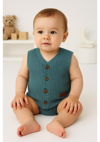 Erkek Çocuk Selanik Örgü Yelek – Esnek ve Şık – 0-5 Yaş fiyatları