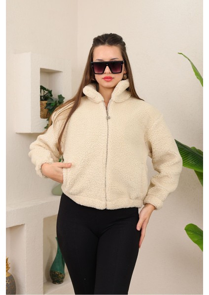 Kadın Bel Lastikli Peluş Sweatshirt