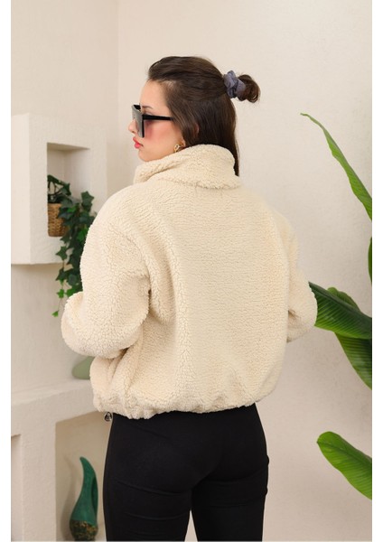 Kadın Bel Lastikli Peluş Sweatshirt modelleri
