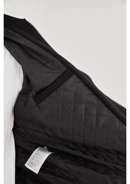 Erkek Içten Elyaf ve Astarlı Kolları Suni Deri Ceket - Turuncu