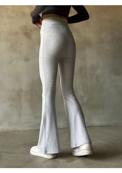 Ispanyol Paça Yüksek Bel Tayt - Gri fiyatları