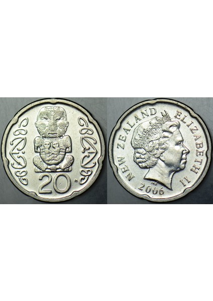 Yeni Zelanda 20 Cent 2006 Kraliçe Iı. Elizabeth 21,75 mm