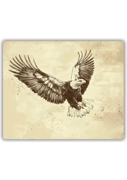 Eskitilmiş Kartal Baskılı Mouse Pad 18X22 cm