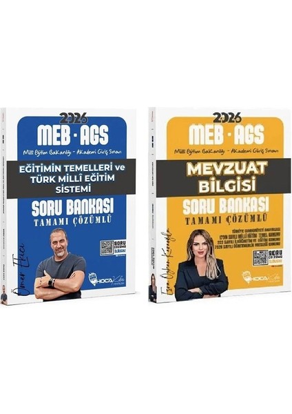 Hocakafası 2026 Meb-Ags Eğitimin Temelleri ve Türk Milli Eğitim Sistemi + Mevzuat Bilgisi Soru Bankası 2 Li Set
