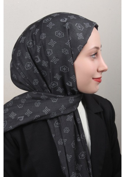 Cotton Şal 1030600-913 Siyah Gri