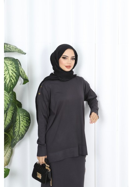 Düğmeli Merserize Etekli Takım modelleri