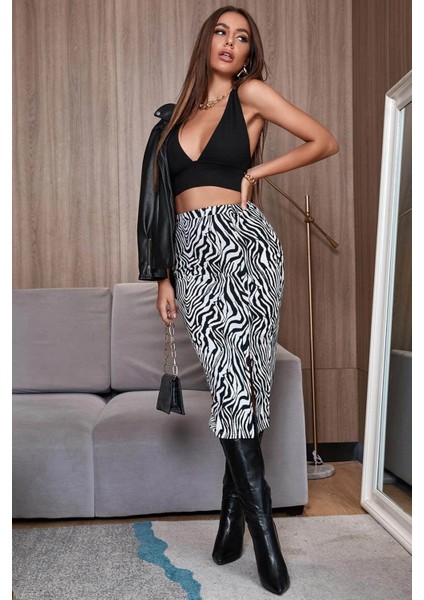 Kadın Siyah Çapraz Sırt Detaylı Şık Crop Top Büstiyer fırsatları