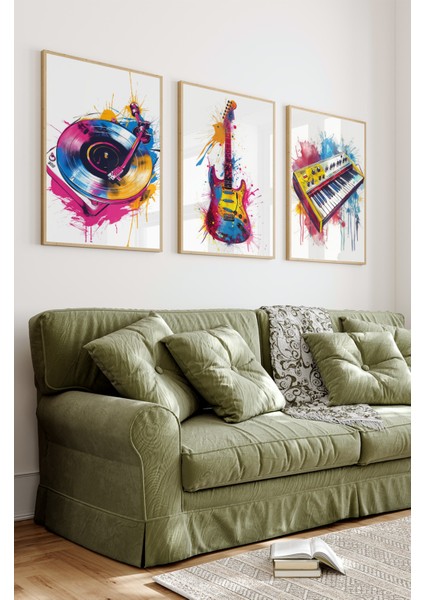 Ahşap Çerçeveli Mdf Tablo Seti Salon ve Oturma Odası Için ÇT3099 23 x 32 fiyatları