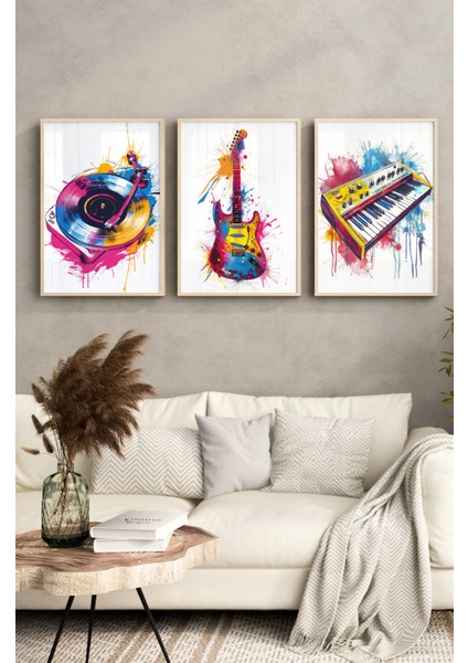 Ahşap Çerçeveli Mdf Tablo Seti Salon ve Oturma Odası Için ÇT3099 23 x 32 modelleri