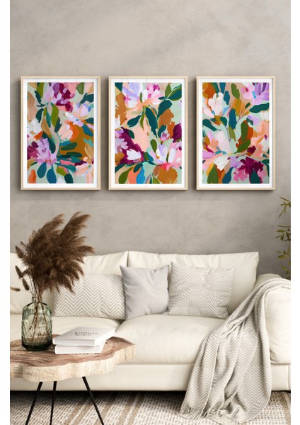 Ahşap Çerçeveli Mdf Tablo Seti Matisse, Bohem, Kusama Salon ve Oturma Odası Için ÇT3085 23 x 32 fiyatları