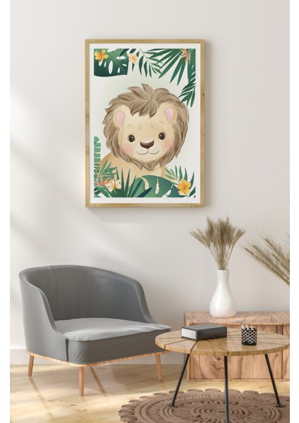 Ahşap Çerçeveli Mdf Tek Tablo Sevimli Hayvanlar Serisi (Kendi Tablo Setinizi Oluşturacağınız Liste) 23 x 32 Çerçeveli 1197