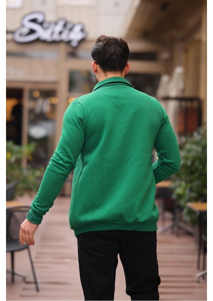 Çıtçıtlı Cepli Içi Şardonlu Sweatshirt Hırka fırsatları