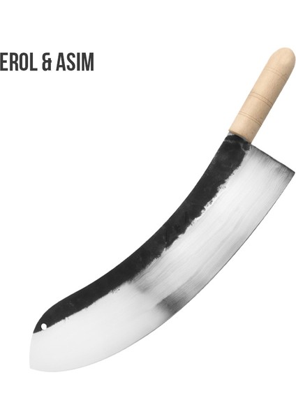 Ahşap Saplı Karbon Çelik Zırh 30 cm