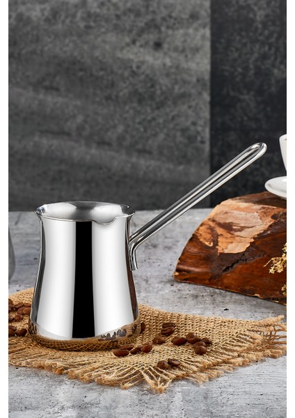 Mocca Paslanmaz Çelik Cezve ve Sütlük 850 ml 4-6 Kişilik