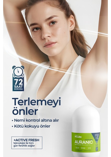 Auranıc Beyazlatıcı Koku ve Terleme Önleyici Alüminyum Türevi Içermeyen 3'lü Etki Roll-On modelleri
