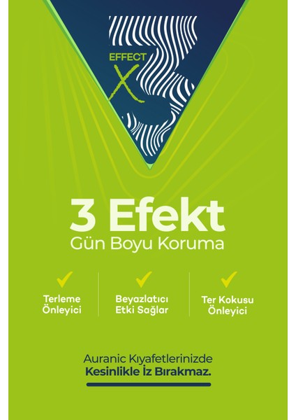 Auranıc Beyazlatıcı Koku ve Terleme Önleyici Alüminyum Türevi Içermeyen 3'lü Etki Roll-On fırsatları