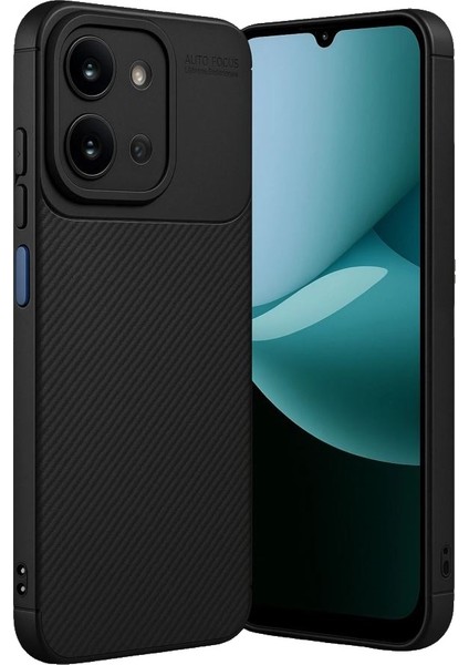 Xiaomi Redmi 15C Kılıf Negro Karbon Desen Silikon + Ekran Koruyucu