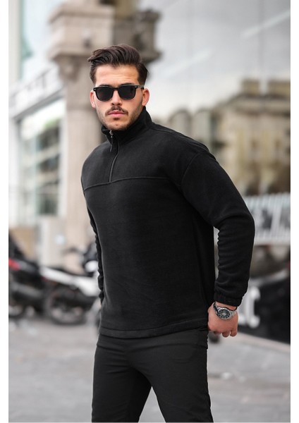 Yarım Fermuarlı Polar Sweatshirt modelleri