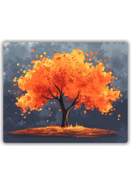 Dalları Sararmış Ağaç Baskılı Mouse Pad 18X22 cm