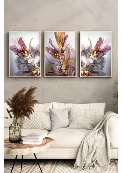 Ahşap Çerçeveli Mdf Tablo Seti Matisse, Bohem, Kusama Salon ve Oturma Odası Için ÇT3084 23 x 32 modelleri