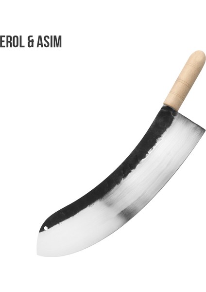 Ahşap Saplı Karbon Çelik Zırh 40 cm