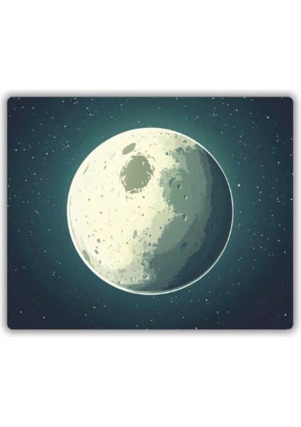 Modern Ay Baskılı Mouse Pad 18X22 cm
