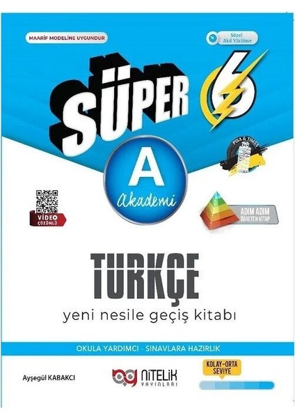 Nitelik 2026 6. Sınıf Türkçe Süper A Soru Kitabı