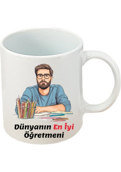 Öğretmenler Günü Hediyesi Beyaz Kupa Bardak