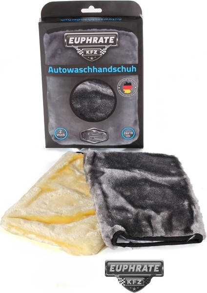 Euphrate Mikrofiber Yün Seramik Kaplamalı Araçlar Için Özel Yıkama Eldiveni (2 Li Paket) 24X18 Cm.