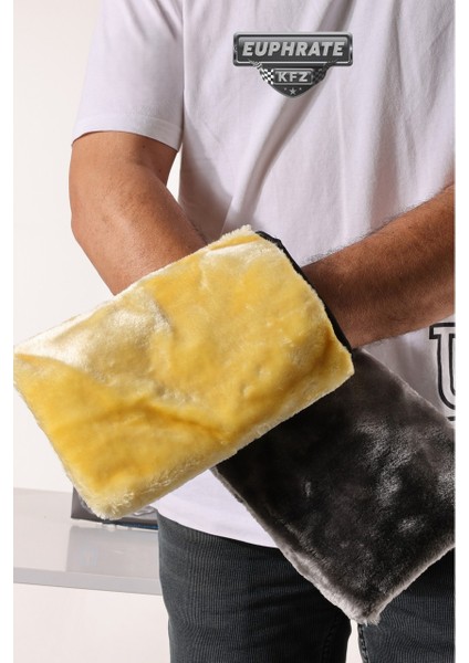 Euphrate Mikrofiber Yün Seramik Kaplamalı Araçlar Için Özel Yıkama Eldiveni (2 Li Paket) 24X18 Cm.