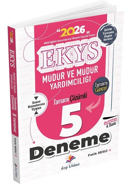 Dizgi 2026 Meb Ekys Müdür ve Müdür Yardımcılığı 5 Deneme Çözümlü 4. Baskı