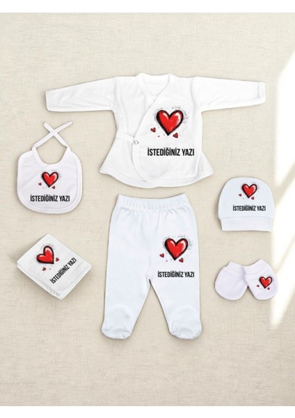 Kalp Temalı Bebek Hastane Çıkışı Kız Bebek Erkek Bebek Hastane Çıkışı Yenidoğan Bebek Kıyafetleri