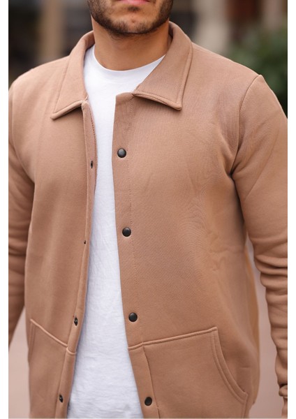 Çıtçıtlı Cepli Içi Şardonlu Sweatshirt Hırka fiyatları