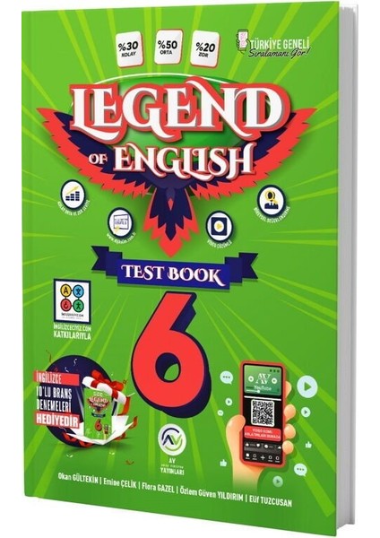 Av Yayınları 6. Sınıf Legend Of English Seri Test Book Yeni Marif Model