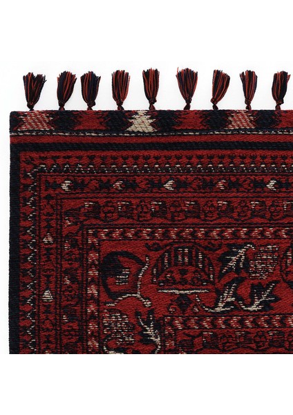 Atlas 05 Kırmızı Mutfak Halısı Yıkanabilir Halı Kaymaz Taban Yolluk Afgan Halısı Salon Halısı fırsatları